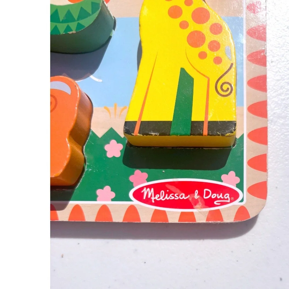Melissa & Doug Safari Wooden Chunky Puzzle Kids One Size Multicolor Animals